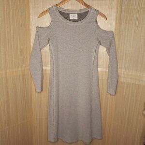 Sol Angeles Womens Cold Shoulder Long Sleeve Raw Hem Dress  XS